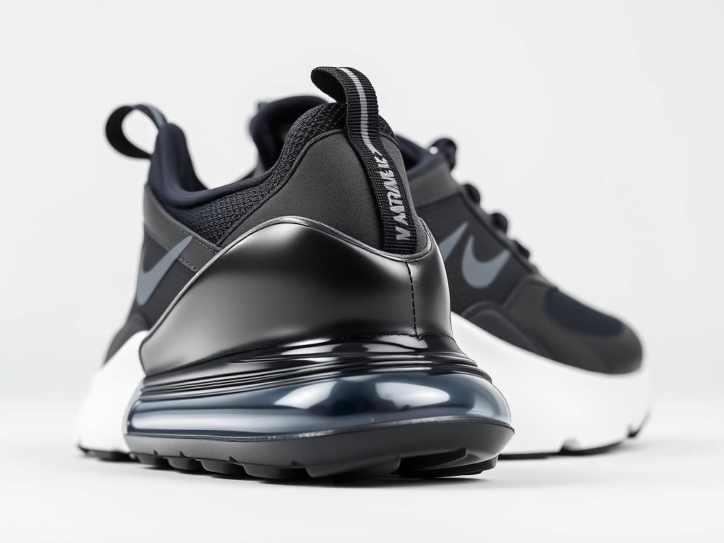 Nike Air Max 270 in schwarzer Farbvariante mit sichtbarer Air-Einheit Nike Air Max 270 in schwarzer Farbvariante mit sichtbarer Air-Einheit
