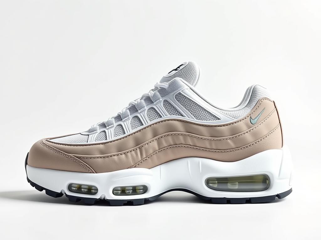Nike Air Max 95 mit charakteristischem Rippendesign und mehreren Air-Einheiten Nike Air Max 95 mit charakteristischem Rippendesign und mehreren Air-Einheiten