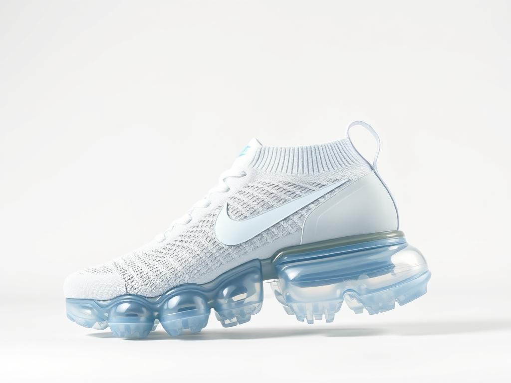 Nike Air VaporMax mit Flyknit-Obermaterial und transparenten Air-Pods Nike Air VaporMax mit Flyknit-Obermaterial und transparenten Air-Pods