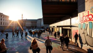 This artist just spray painted a public square in Switzerland