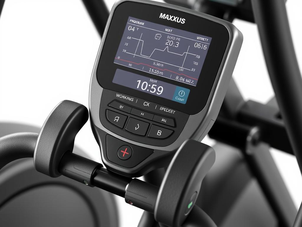 Display und Bedienelemente des MAXXUS CX 5.1 Crosstrainers Display und Bedienelemente des MAXXUS CX 5.1 Crosstrainers