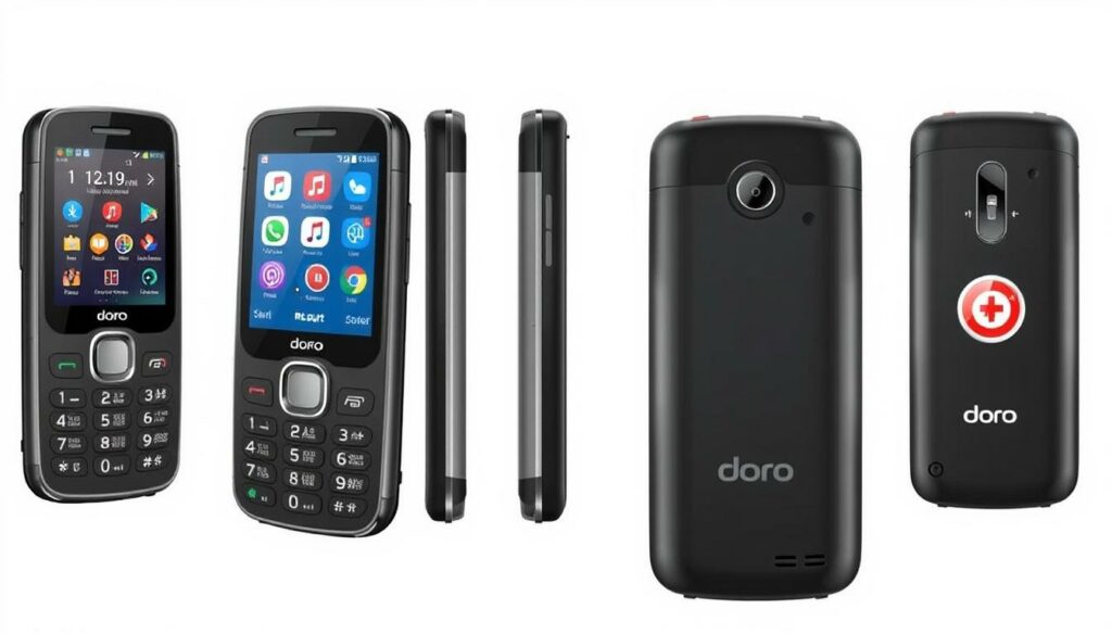 Doro 8200 Senioren-Smartphone mit vereinfachter Benutzeroberfläche und Notruftaste