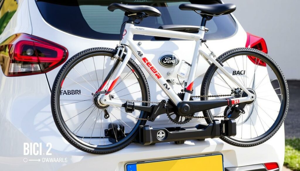 Fabbri Bici OK 2 Fahrradträger mit zwei montierten Fahrrädern Fabbri Bici OK 2 Fahrradträger mit zwei montierten Fahrrädern