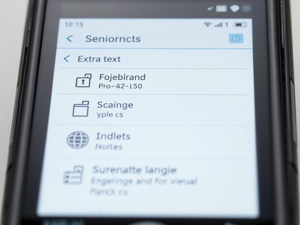 Seniorenhandy mit besonders großer und gut lesbarer Schrift auf dem Display