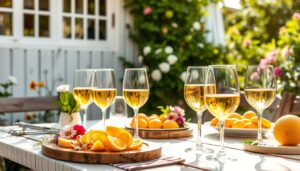 So gelingt deine Gartenparty mit süßen Weißweinen