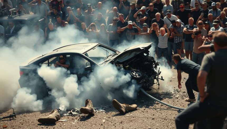 Verletzte bei Auto-Stuntshow