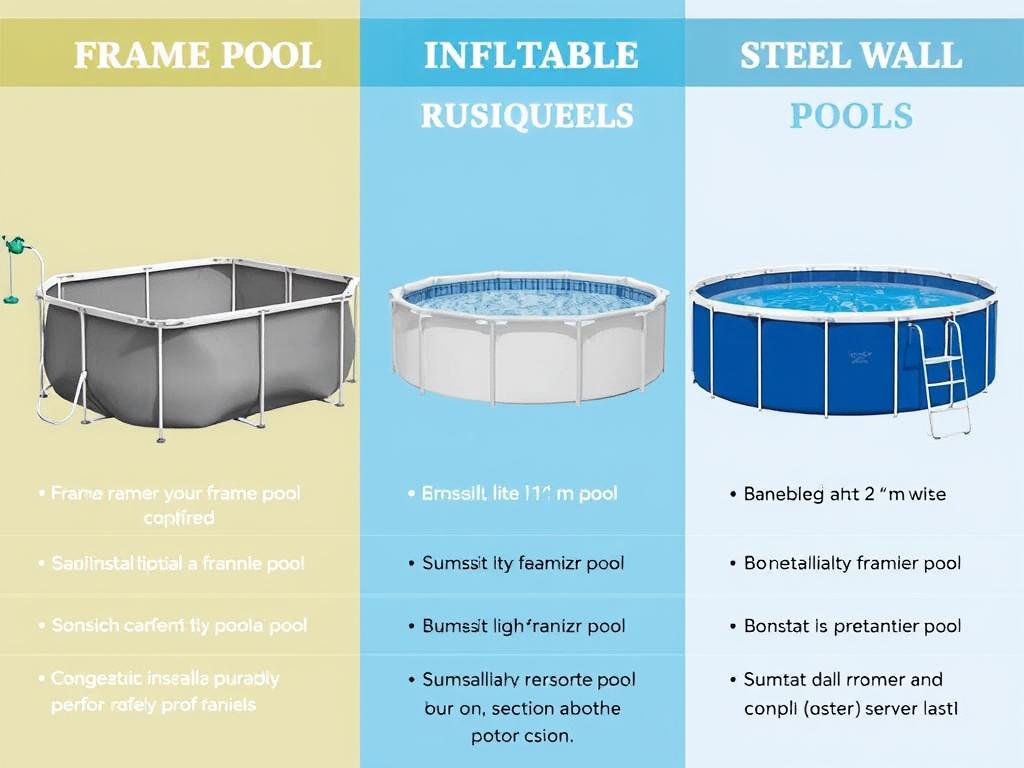 Verschiedene Pooltypen im Vergleich: Rahmenpool, Aufblaspool und Stahlwandpool Verschiedene Pooltypen im Vergleich: Rahmenpool, Aufblaspool und Stahlwandpool