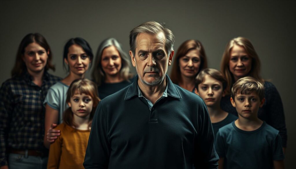 A family portrait of the Becker clan, captured in a moment of dynamic tension. In the foreground, Boris Becker stands solemnly, his expression a mix of pride and unease, surrounded by his five children - each with their own unique personality reflected in their body language and facial expressions. In the middle ground, the children's mothers, past and present, gaze upon the scene with a blend of joy, concern, and uncertainty. The background is softly blurred, hinting at the complex web of relationships and emotions that underpin this unconventional family dynamic. Warm, muted tones and dramatic chiaroscuro lighting evoke a sense of both intimacy and unease, as if the viewer is privy to a private family moment. This image aims to capture the nuanced, multifaceted nature of the Becker family's journey, as they navigate the joys and challenges of their blended, high-profile lifestyle.