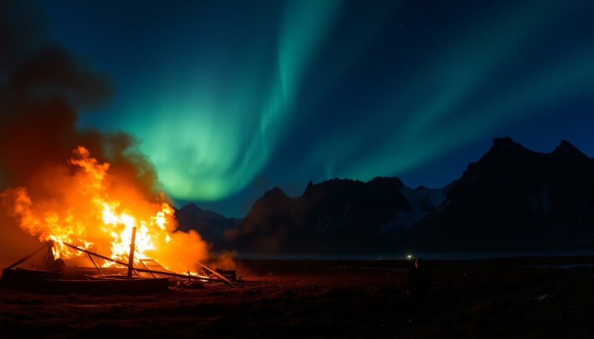 Brandserie auf Lofoten