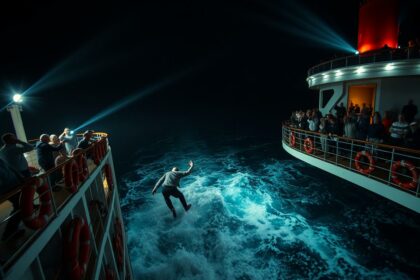 Mann über Bord Aida Nova