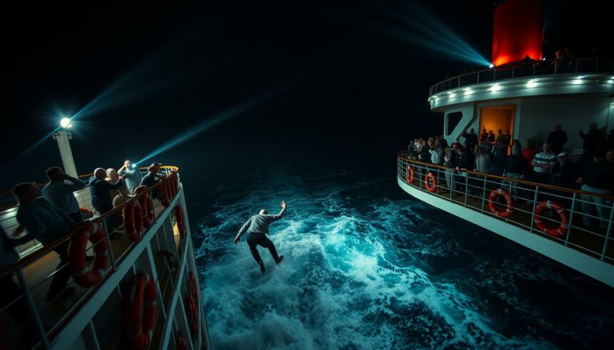 Mann über Bord Aida Nova