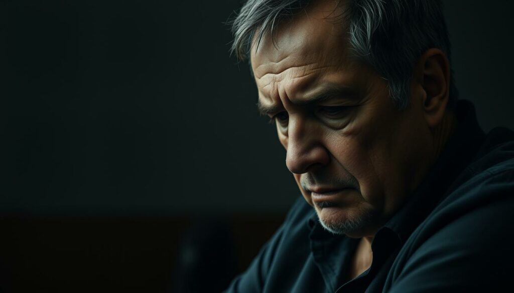 A somber, introspective portrait of a witness to a crime, captured through a lens of empathy and concern. A middle-aged man, his weathered face conveying a sense of unease, sits in a dimly lit room, his gaze cast downward, lost in the weight of his testimony. Soft, diffused lighting casts shadows that suggest an underlying tension, while the muted color palette evokes a sense of melancholy. The composition draws the viewer's focus to the witness, inviting them to consider the complexities of the situation from his perspective. A somber, introspective portrait of a witness to a crime, captured through a lens of empathy and concern. A middle-aged man, his weathered face conveying a sense of unease, sits in a dimly lit room, his gaze cast downward, lost in the weight of his testimony. Soft, diffused lighting casts shadows that suggest an underlying tension, while the muted color palette evokes a sense of melancholy. The composition draws the viewer's focus to the witness, inviting them to consider the complexities of the situation from his perspective.