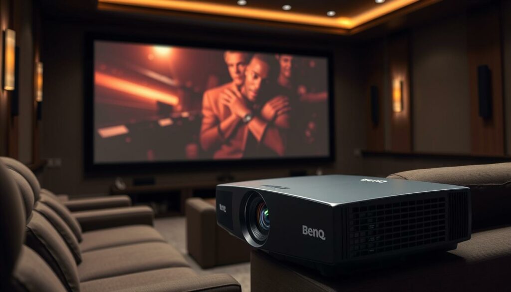 BenQ W4100i LED-Beamer aus den Top 10 Beamer 2025 in einem Heimkino-Setup