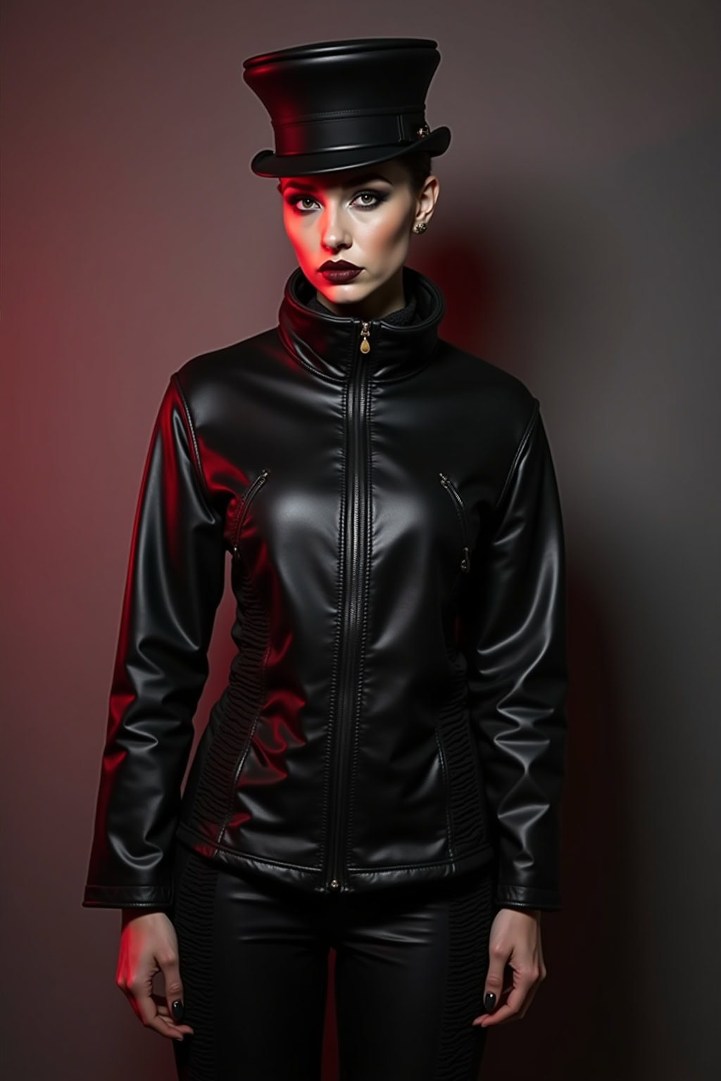 Sleek schwarze Ledermode mit Wow-Faktor, Trendstyle, Modeshot, Fashion, FHM Online Magazin.