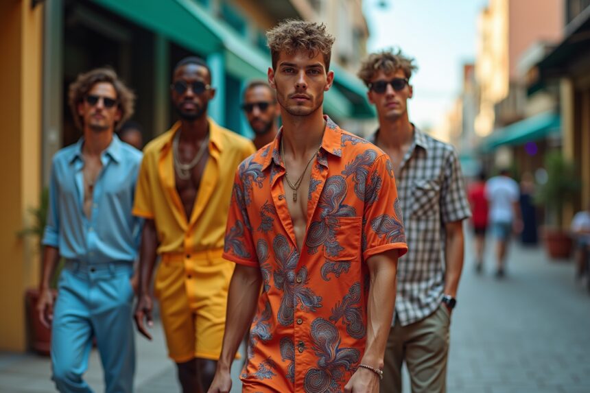 Stylischer jungermann in sommerlicher Mode beim Stadtbummel, angesagte Streetwear, Mode für junge Männer, Mode & Lifestyle, FHM Online Magazin.