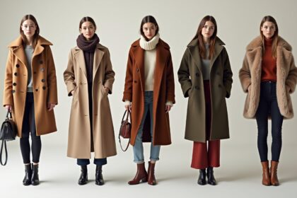 Stylishe Frauen in Wintermänteln für das FHM Online Magazin mit Mode- und Style-Inspiration.