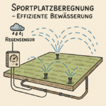 Effiziente Bewässerung mit Rasen-Sensor für den Sportplatz.