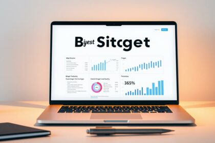 Erfolgreiches Online-Magazin mit Trend-Analysen und Statistiken auf Laptop-Bildschirm.