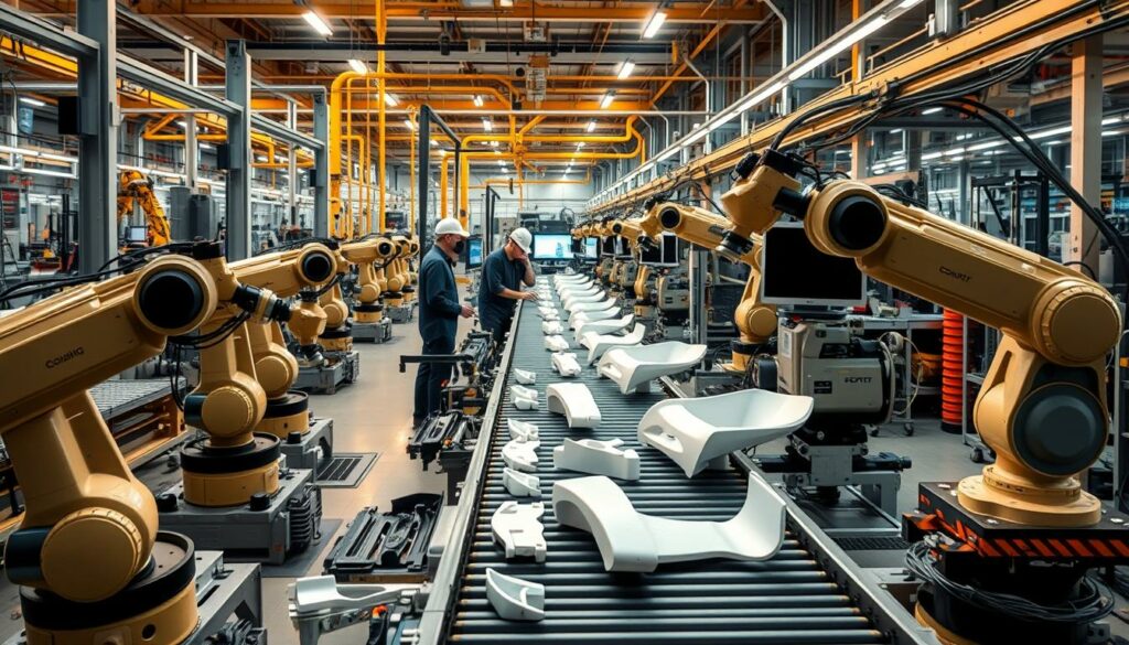 Klingt nach moderner Fabrikautomatisierung mit Robotern.