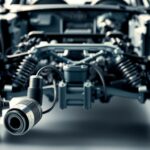 Hintergrund eines Elektromotors mit Fokus auf die Technologie.