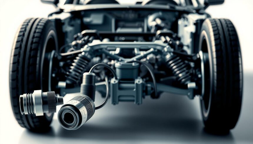 Hintergrund eines Elektromotors mit Fokus auf die Technologie.