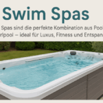 Entspannender Whirlpool im Garten für Luxus, Fitness und Wellness.