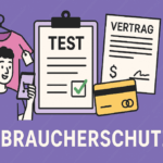 2. Verbraucherschutz, Test, Vertrag, Kreditkarte, moderne Illustration.