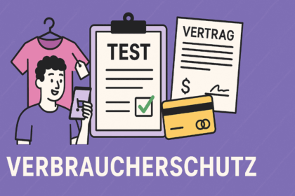2. Verbraucherschutz, Test, Vertrag, Kreditkarte, moderne Illustration.